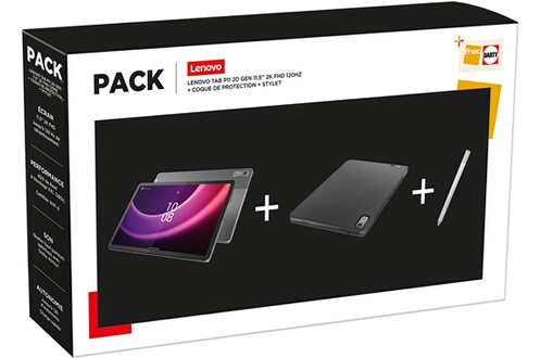 Tablette tactile Lenovo Pack P11 (2nd gen) 128Gb + Stylet + Coque de  protection - Lenovo Pack P11 (2nd gen) 128Gb + Stylet + Coque de protection