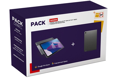 Tablette Tactile Lenovo Pack M10 Plus 3eme Génération - 4+128Go