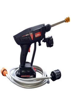 Pistolet nettoyeur à pression Hydroblast / 3 raccordements possibles : seau d'eau et tuyau fourni, tuyau d'arrosage ou bouteille d'eau / Puissance 150 W - Portatif / Multifonction