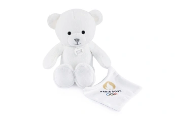 Doudou Et Cie OURS PARIS 2024 - Ours Blanc avec doudou