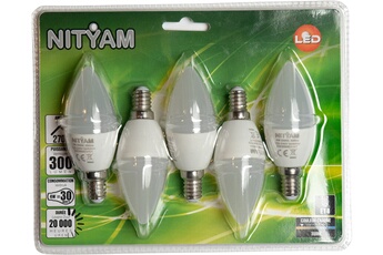 Ampoule LED Nityam FLAMME DEPOLIE E14 4W (X5)