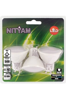 Ampoule électrique Nityam PACK DE 3 GU10 6W 4000K