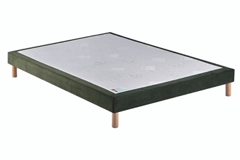 EPEDA - Sommier Epeda NOYER Lattes Rigides VELOURS VERT 140X200