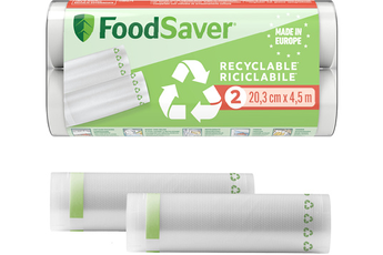 Conservation des aliments Foodsaver FOODSAVER Pack de 2 rouleaux de mise sous vide recyclables (20cm x 4,5m) FSRE2002X01