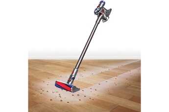 Dyson V8 Fluffy + Sac Et Aspirateur À Main Sans Fil (Avec 2 Brosses Électriques, Suceur Flexi, Avec Batterie En Aluminium Nickel-Cobalt, Support Mural Et Station De Charge)