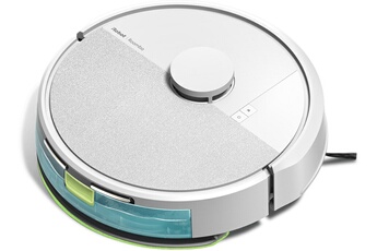 Aspirateur robot de sols connecté - Combo robot / Puissance d'aspiration : 7 000 Pa - Autonomie : 2 h / Capacité du réservoir : 200 mL / Inclus : 1 Lingette Microfibre, 1 Brosse principale + 1 Brosse latérale, 1 Outil de nettoyage de la brosse