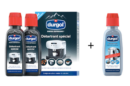 Produits d’entretien cuisson Durgol Swiss espresso 2x125ml + 1 détartant universal 125ml offert