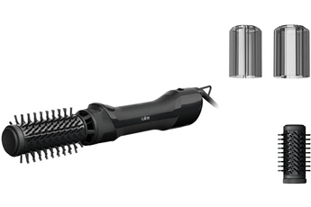 Brosse soufflante rotative / Puissance : 1000 W - Design ergonomique / 2 réglages de vitesse/température + touche air frais / Kit de coiffage complet : 2 brosses rotatives (40/50 mm) pour tous les types de cheveux