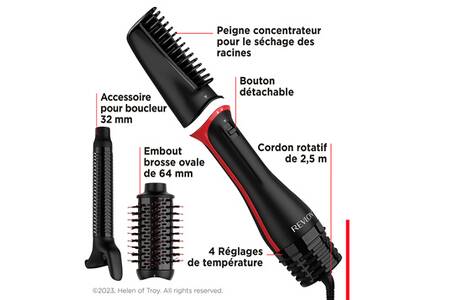 Brosse coiffante Revlon Multistyler OneStep 3EN1 RVDR5333 Darty