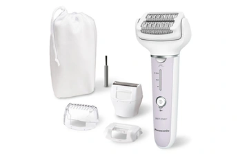 Tête d'épilation orientable à 90° avec double disque de 60 pincettes / 3 réglages de vitesses - Prise en main facile / Rechargeable - 100 % étanche / Inclus : 2 têtes incluses + 3 accessoires (protecteur de peau, brossette de nettoyage, pochette de rangement)