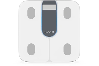 Balance connectée - IMC, Masse musculaire, graisseuse, hydrique et osseuse / Portée 200 kg - Bluetooth - Mode Athlète / 13 mesures corporelles fondamentales - Nombre d'utilisateurs illimité / 4 capteurs de haute précision