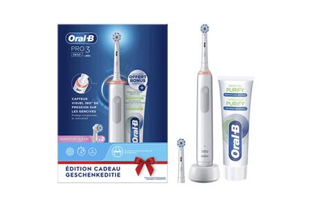 Brosse à Dents électrique Oral B Pro 3800 Sensi Ultra-Thin Blanche | Darty