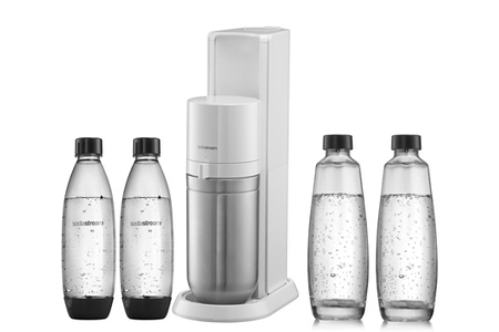 Machine à soda et eau gazeuse Sodastream DUO Blanche + 2 carafes + 2 bouteilles
