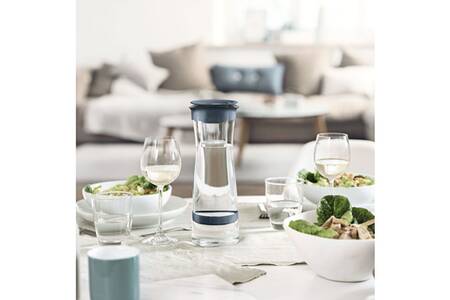 BRITA Gourde Filtrante Gris Foncé 1,3L - Filtre MicroDisc Inclus - Réduction Du Chlore Et PFAS