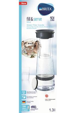 Bouteille Et Carafe Filtrante Brita Fill Amp Serve Mind Gris Fonce