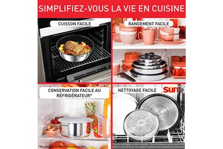 Batterie De Cuisine Tefal Ingenio Essential 17 Pièces – Casseroles, Poêles, Gris Anthracite