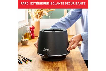 Appareil à Fondue électrique Tristar - 2200W - 1,5L - Finition Bambou - Pour 8 Personnes