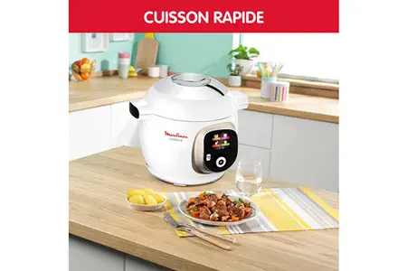 Mijoteur Moulinex COOKEO+ MULTICUISEUR INTELLIGENT 6 MODES DE CUISSON + 150 RECETTES 6L BLANC CE851A10