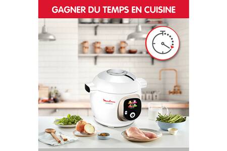 Mijoteur Moulinex COOKEO+ MULTICUISEUR INTELLIGENT 6 MODES DE CUISSON + 150 RECETTES 6L BLANC CE851A10