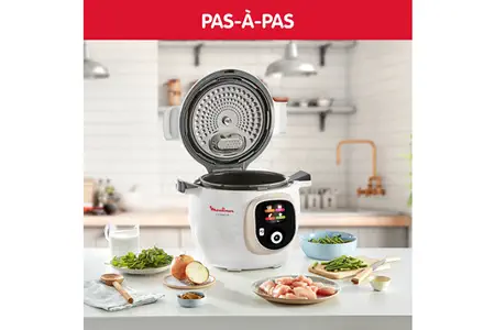 Mijoteur Moulinex COOKEO+ MULTICUISEUR INTELLIGENT 6 MODES DE CUISSON + 150 RECETTES 6L BLANC CE851A10