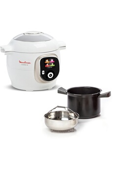 Mijoteur Moulinex COOKEO+ MULTICUISEUR INTELLIGENT 6 PROGRAMMES, 180 RECETTES 6L BLANC CE85BA10