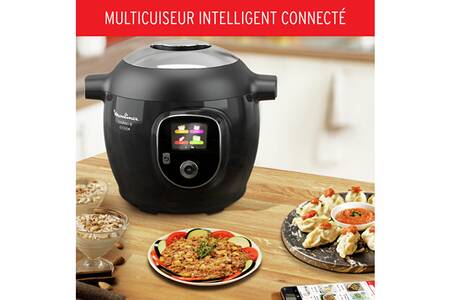 Mijoteur Moulinex COOKEO+ CONNECT MULTICUISEUR INTELLIGENT 6 PROGRAMMES, 200 RECETTES 6L NOIR CE867810