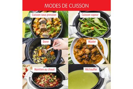 Mijoteur Moulinex COOKEO+ CONNECT MULTICUISEUR INTELLIGENT 6 PROGRAMMES, 200 RECETTES 6L NOIR CE867810