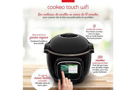 Mijoteur Moulinex COOKEO TOUCH WIFI MULTICUISEUR ELECTRIQUE 6L, 13 ...