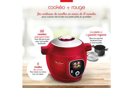 Cookeo + rouge Moulinex Multicuiseur intelligent CE851500