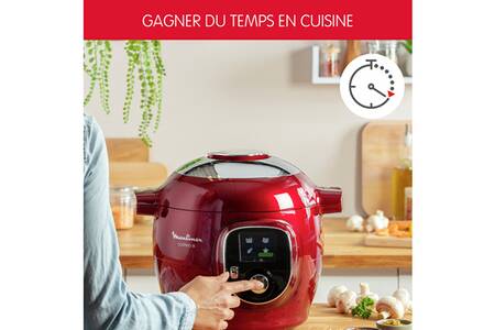 Mijoteur Moulinex Multicuiseur intelligent haute pression Cookeo+ rouge ...