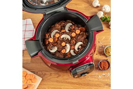 Mijoteur Moulinex Multicuiseur intelligent haute pression Cookeo+ rouge ...