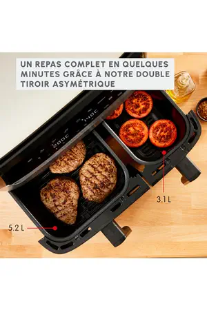 Friteuse Sans Huile Moulinex Friteuse A Air Dual Easy Fry & Grill Inox ...