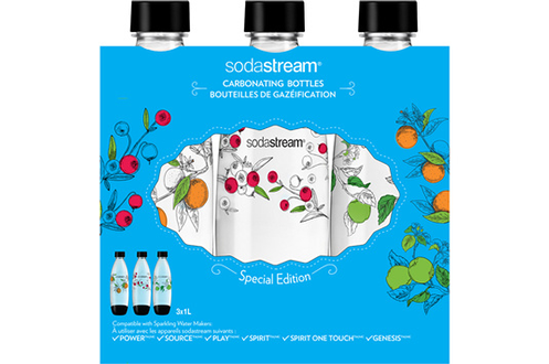 Sodastream Pack 3 bouteilles PET 1L Série limitée Collection