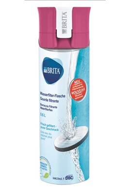 Brita Gourde Filtrante Transparente Rose - 1 disque filtrant inclus