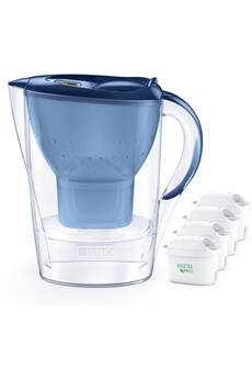 Filtration avancée - 1 cartouche MAXTRA PRO All-in-1 = 150L d'eau filtrée pour 4 semaines / Grande capacité de 2,4 litres / Réduit certains pesticides, herbicides et résidus médicamenteux, le chlore, le tartre et certains métaux comme le plomb et le cuivre / Réduction de la consommation de bouteilles d'eau en plastique