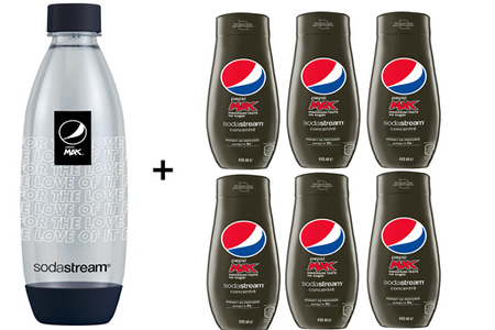 Sirop et concentré Sodastream Pack Pepsi Max 6 Concentrés + 1 Bouteille Fuse