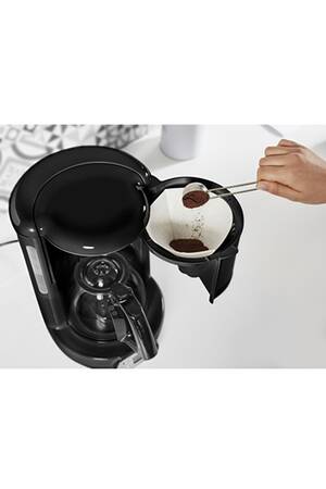 Moulinex Cafetière filtre programmable 24h, Design noir vintage, Capacité 1,25 L