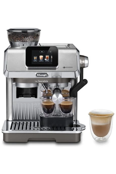 Machine expresso manuelle avec moulin intégré - 15 bar / 9 recettes -15 finesses de mouture / Technologie Thermoblock, Cold Extraction, Bean Adapt et Auto LatteArt / Ecran tactile - Buse vapeur