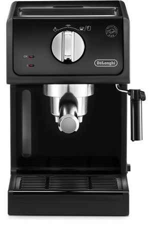Filtre pour 1 ou 2 tasses Espresso Machine à expresso De'Longhi ECP 31.21 Porte-filtre avec finition aluminium Broyeur avec Réservoir d'une Capacité de 120 g Noir & Moulin à Café Electrique 