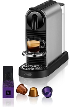  4 sélections de café comprenant Espresso et Lungo / Mode économie d'énergie avec arrêt automatique / Machine compacte et légère / Livrée avec un assortiment de 12 capsules