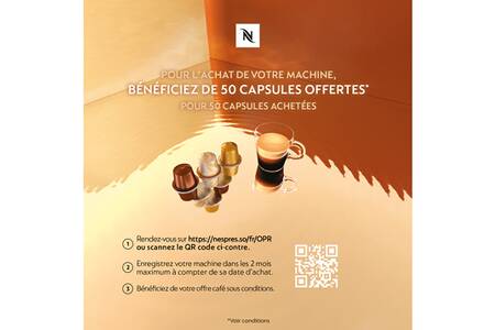 Nespresso De'Longhi 203550 Inissia Cafetière à Capsules Nespresso, Crème