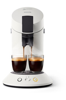 Cafetière à dosette SENSEO / Café long ou intense / 1 à 2 tasses à la fois - réservoir : 0,7 L / Booster d'arômes - Crema plus : mousse plus dense et onctueuse