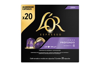 Café Capsules Lungo Profondo Intensité 8 Compatibles Nespresso 'or La Boite De 20 Capsules - vue 2
