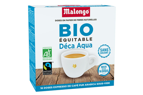 Dosette café Malongo Dosettes X16 Deca BIO CE - DOSETTES X16 DECA