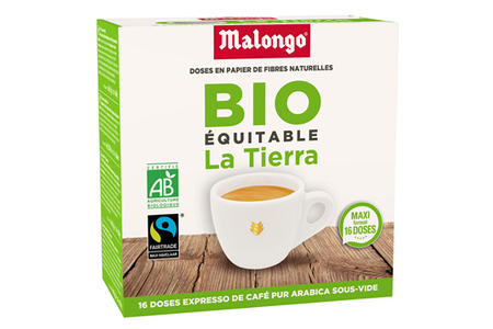 Dosette café Malongo Dosettes X16 La Tierra BIO CE
