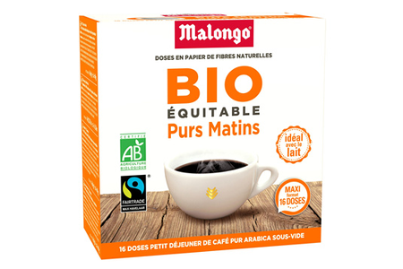 Dosette café Malongo Dosettes X16 Purs Matins BIO CE