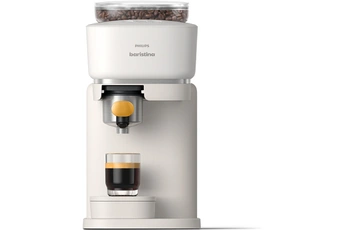 Machine à café à grains - 16 bar / Boissons : Expresso et Lungo - Boost d'intensité et volume de tasses ajustable / Capacité des réservoirs : 170g de grains et 1.2L d'eau / Accessoires inclus : Porte-filtre