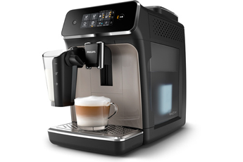 Machine à café à grains et moulu - Pression 15 bars / 3 recettes de café dont 1 capuccino - Broyeur 100% céramique : 12 niveaux de mouture / Panneau de contrôle tactile éclairé intuitif / Réservoir amovible 1,8 L - Régler l'intensité avec le menu My Coffee ChoiceMachine à café à grains et moulu - Pression 15 bars / 3 recettes de café dont 1 capuccino - Broyeur 100% céramique : 12 niveaux de mouture / Panneau de contrôle tactile éclairé intuitif / Réservoir amovible 1,8 L - Régler l'intensité avec le menu My Coffee Choice