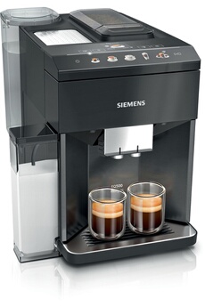 Machine à café tout-automatique - Pression 15 bars / Jusqu'à 18 boissons dans l'appareil et application Home Connect / Entretien facile et nettoyage rapide avec l'unité de percolation amovible / Réservoir d'eau amovible de 1.9 L, Bac à grain de 270 g avec couvercle, Reservoir à lait intégré de 0,7 L