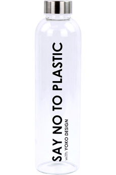 tasse et mugs yoko design glass bottle 750 ml say no to plastic